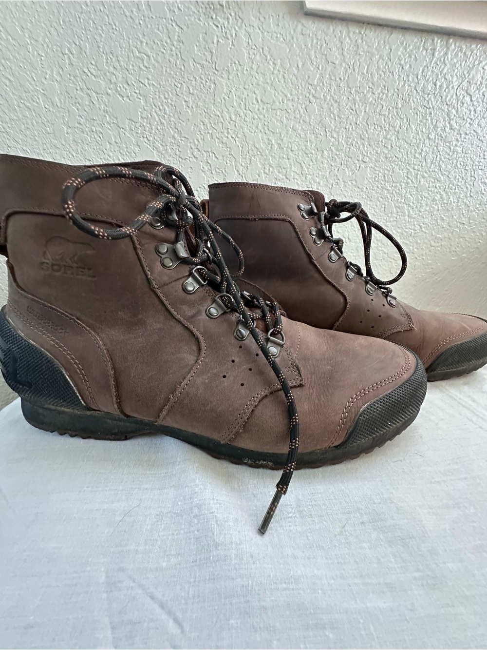 Sorel‎ Ankeny Mid Leather Lace Up Boots Brown Waterproof Men’s Size 11